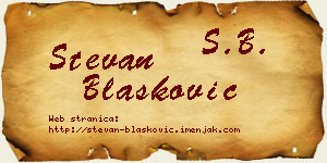 Stevan Blašković vizit kartica